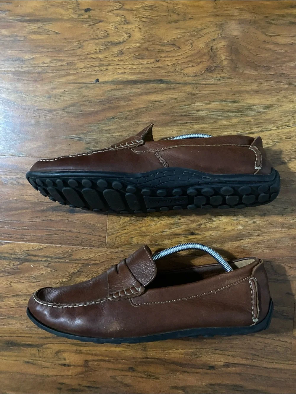 Clarks Brown Leather Penny Loafers